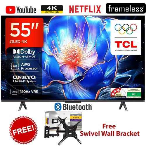 TCL 55 Inch 4K Google TV – HDR, Dolby Audio & Voice Control