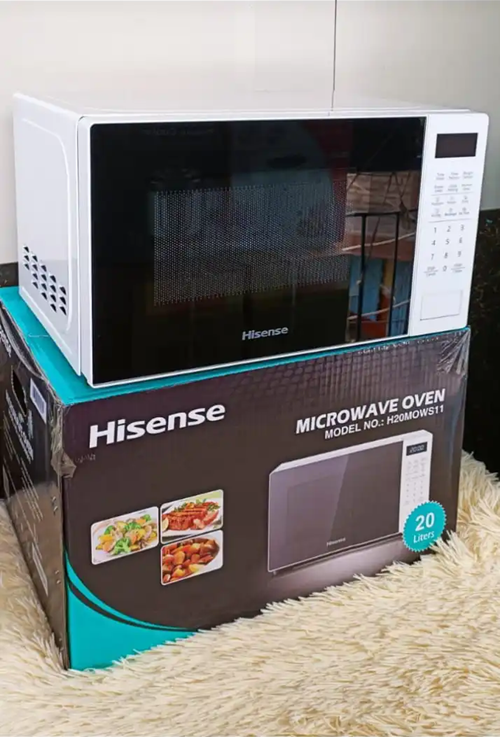 HISENSE 20L Microwave Oven White – Compact Microwave with Reheat, Defrost & Adjustable Power