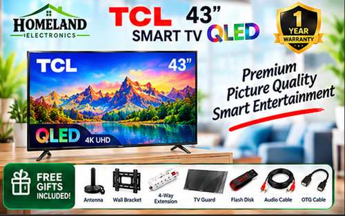 Experience Stunning Clarity with the TCL 43 Inch QLED Smart TV – Your Window to Immersive Entertainment