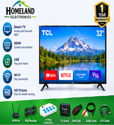 TCL 32 Inch Smart TV - Compact Full HD Entertainment with Free Gift Bundle!