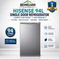 HISENSE REF094DR 94L Single Door Refrigerator – Direct Cool, Reversible Door, Glass Shelves & Ice Box
